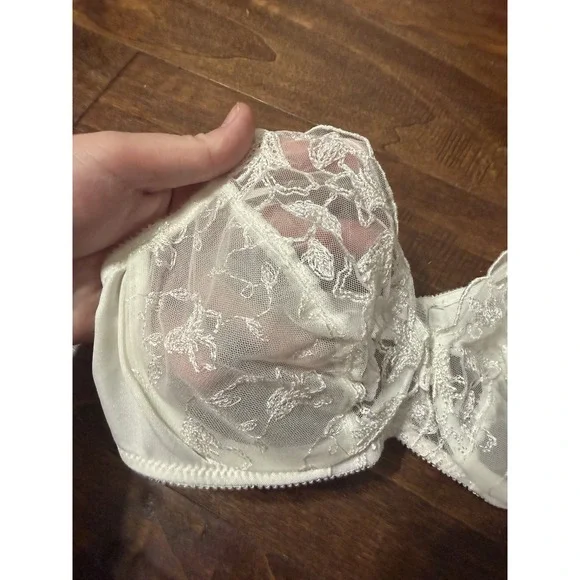 Christian Dior Vintage 1980s Lace Bra 34C NOS NWT Deadstock Ivory - Picture 3 of 8
